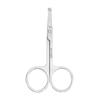 Tijeras para recortar vello nasal con puntas redondas, Recortador de vello nasal de acero inoxidable, Herramienta de belleza para hombres y mujeres con cuchillas inclinadas