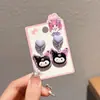 Brincos de Clipe Kuromi Infantis para Meninas, Novo Design de Desenho Animado, Brincos sem Dor, Acessórios de Joias Fofos