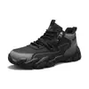 Zapatos Deportivos de Cuero de Caña Alta con Suela Gruesa para Hombre Estilo Nuevo para Otoño/Invierno Juveniles de Exterior Modernos para Viajar al Trabajo Casual Zapatos de Hombre tipo Papá