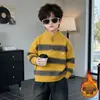 Suéter Grossinho para Meninos Outono Inverno 2026 Novo Estilo Coreano Tricô para Bebês e Crianças Pequenas Roupas de Inverno Frias Suéter de Lã Infantil
