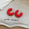 Pendientes de botón geométricos cuadrados y de corazón verdes transfronterizos europeos y americanos, Pendientes de botón de lujo ligero de alta gama, Pendientes de moda exagerados para mujer