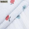 Algodón y cáñamo crepé doble capa gasa estampado de frutas tela para ropa de casa seersucker ropa de luna pijamas