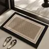 Tapete de Chão Absorvente para Banheiro, Estilo Vintage, Resistente à Sujeira Doméstica, Tapete para Pés Sem Lavagem, Tapete Antiderrapante Antiderrapante de Secagem Rápida Estilo Francês para Entrada de Vaso Sanitário