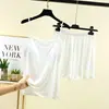 Conjunto de Shorts com Alça e Bojo de Modal Feminino Verão Fino Simples Tamanho Grande Roupa Íntima para Casa Conjunto de Duas Peças
