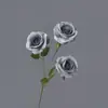 Rosa Búlgara Tres Cabezas Seda Artificial Flor Falsa Decoración Cascada de Rosas Pared Boda Flor Artificial Salón de Bodas