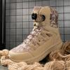 Botas de Trabalho Masculinas Cano Médio Sapatos para Pilotagem de Motocicleta Uso em Todas as Estações Resistentes ao Desgaste Versáteis Camping Treinamento Treinamento Militar Botas Táticas Transfronteiriço