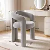 Taburete de Maquillaje Lujo Ligero Silla de Maquillaje Avanzada Estilo Nórdico Crema Silla de Maquillaje Respaldo Cómodo Silla para Dormitorio Vestidor