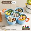 Bandeja para Guarniciones de Hot Pot con Compartimentos, Plato de Verduras, Bandeja Escurridora, Almacenamiento Multicapa para Cocina Casera, Herramienta de Bandeja de Preparación Apilable