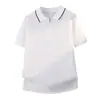 Nueva camiseta polo de manga corta a colorblock con cuello camisero para hombre, transpirable de seda helada, casual de punto, manga corta para hombre