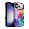 Funda de Teléfono Magnética con Gradiente Fluido Abstracto Creativo para iPhone 15 Pro Max, Cubierta Protectora de Película de Doble Capa