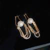 Pendientes de borla de perlas barrocas retro francesas de aguja de plata, pendientes de estilo cortesano para mujer, nicho de lujo ligero de alta gama