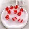 Mini pasador de horquilla rojo de cinco estrellas chino al por mayor Día Nacional Pasador de horquilla con goteo de aceite de bandera nacional Cuerda para el cabello de amor Accesorios para el cabello creativos