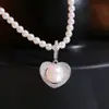 Acessórios DIY Prata de Lei S925 Coração Micro-Incustado Pérola Base para Pingente Pingente Abridor Base de Pingente Prata Acessórios 8-10