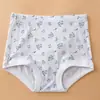 Calzones de Algodón Puro de Cintura Alta para Mujeres de Mediana Edad y Mayores, Tiro Profundo, Corte Holgado, Tallas Grandes, Talla Grande para Mamá, Shorts para Personas Mayores para Todas las Estaciones