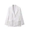 Venta al por mayor transfronteriza 2026 Moda europea y americana holgado con bolsillo doble botonadura tela jacquard blazer para mujer C526975