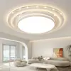 Lámpara de Techo de Cristal de Lujo 2026 Nuevo Modelo Sala de Estar Luz Grande Simple Moderna Tamaño Grande LED Redonda Luminaria para Sala de Estar