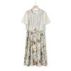 Vestido Delgado de Verano para Mamá, Vestido Largo de Nuevo Estilo Chino para Señora Ancha, Vestido de Verano para Mujeres de Mediana Edad y Mayores, Falda de Gasa Moderna