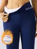 Leggings Gruesos con Forro de Polar Bordado de Cintura Alta para Mujer, Ropa Exterior Elástica de Corte Ajustado, Pantalones de Yoga Cálidos de Lana de Cordero, Venta al por Mayor Transfronteriza