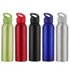 Nueva botella de agua deportiva portátil de estilo americano de alta gama para senderismo y ciclismo, tetera de aluminio de una sola capa
