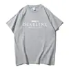 Camiseta Negra y Rosa World Tour Deadline Verano Manga Corta Hombre Unisex Streetwear Corea
