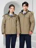 Ropa de Trabajo Espesa de Invierno Nueva Chaqueta Acolchada de Algodón Traje de Trabajo de Algodón para Hombre Chaqueta Acolchada de Algodón Forro Desmontable Chaqueta Acolchada de Algodón Bordada
