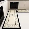 Alfombrilla Sencilla de Cocina a Cuadros de Barro Diatomeas Antideslizante Absorbe Agua y Aceite, Limpiable y Sin Lavado Alfombra Especial, No Requiere Limpieza
