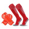 Conjunto de Meias de Futebol para Crianças, Meninos e Meninas, Meias Esportivas Profissionais Coloridas Antiderrapantes com Caneleiras, Meias de Cano Longo