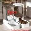 Envío Transfronterizo de Dispensador de Agua para Gatos Mascotas, Plato de Comida para Perros, Bebedero de Gran Capacidad, Caja Dispensadora Automática Separada para Gatos