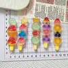 Brochetas de Dulces de Fruta de Resina Transparente Pinzas para el Cabello DIY Funda de Teléfono Caja de Joyería Pequeños Accesorios de Resina