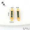Nuevos accesorios DIY de oro arena vietnamita color gota de aceite tubo cuadrado hebilla de doble oreja cuenta espaciadora accesorios de oro arena no se decoloran