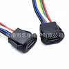 Conector hembra tipo C con cable, 6 pines, versión corta, 24 AWG, proyecto DIY para makers, certificado CE, LN-001