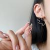 Pendientes Nalan S925 de plata esterlina con un diseño fresco y dulce, exquisitos y adorables cachorros huecos, M06442