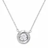 Collar de Moissanita para Mujer, Lujo Ligero con un Toque de Alta Gama, Colgante Dinámico Mobius, Cadena para Clavícula "Tres Segundos para Enamorarse", Venta al por Mayor desde el Fabricante