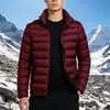 Chaqueta de algodón ligera para hombre con cuello alto, adecuada para otoño e invierno, estilo coreano, talla grande, casual, moderna