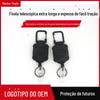 Chaveiro de Montanhismo Retrátil Fivela de Puxar Fácil Porta Crachá de Trabalho Clipe de Cordão Metal Portátil