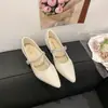 Zapatos de tacón grueso elegantes estilo coreano con punta fina para mujer 2026 Otoño Nuevos Versátiles con Faldas Retro Mary Jane Zapatos Pequeños de Cuero