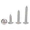 Tornillo autorroscante cabeza de paraguas cabeza de hongo cabeza redonda GB407 M3M4M5 acero inoxidable 201 cabeza plana grande Phillips