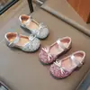 Zapatos de Cristal para Niñas Zapatos de Princesa Elsa Modelo Primavera y Otoño 2026 Zapatos de Cuero Suave para Bebé Zapatos Brillantes de Vestir para Niños