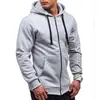 Sudadera con capucha y cremallera para hombre, europea y americana, de color liso, cárdigan deportivo casual, nuevo top para hombre de primavera y otoño