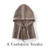 Gorro de Cachemira Estilo Coreano para Otoño e Invierno para Mujer, Gorro de Punto Grueso Casual, Gorro Versátil para la Cabeza, Gorro de Lana con Protección para los Oídos, Gorro para Clima Frío