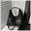 Pele de veado Fleece Butterfly Stylist Vintage Simples Grande Capacidade 2024 Inverno Nova Bolsa Tote Crossbody de Ombro com Costas Duplas