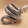 Anillo de Serpiente Nuevo Europeo y Americano de Acero de Titanio Retro Moderno para Hombre Punk Grande de Acero Inoxidable Pitón Rey Suministro Directo de Fábrica