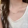 Colar de Miçangas de Verão Colorido com Dopamina para Mulheres, Corrente de Clavícula Estilo Novo com Toque de Luxo, Acessório de Pescoço Versátil para Camadas