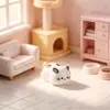 Figurita de Animal Gatito Lindo Realista Dibujos Animados Accesorio de Decoración Gatito Acostado Adorno de Escritorio