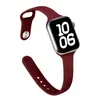 Pulseira de Silicone para Relógio Compatível com Apple iWatch Fivela Invertida S11 Cintura Fina Clássico S10 Modelo Fino 987 Cor Sólida