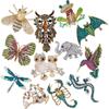 Venta Caliente Transfronteriza Moda Europea y Americana Broche de Abeja Mariposa Pin de Escorpión Libélula Femenino Corsage de Elefante Búho Lagarto