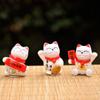 Muñeca de gatito linda material plástico PVC paisaje de escritorio micro adornos pequeños paisaje en maceta decoraciones para el hogar