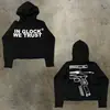 Moletom Masculino Y2K Harajuku Hip Hop Estampa Gráfica de Desenho Pulôver Moda Casual Solto Moletons Masculinos