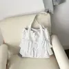 Estilo Coreano Fresco de Alto Valor Tendência 2026 Nova Bolsa de Axila Plissada com Bolinhas Grande Capacidade Leve Bolsa Tote