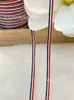 Cinta de 0.6CM nueva de tres colores con borde dorado, rayas rojas y verdes, cinta de Navidad, accesorios para regalo y empaque DIY, cinta al por mayor